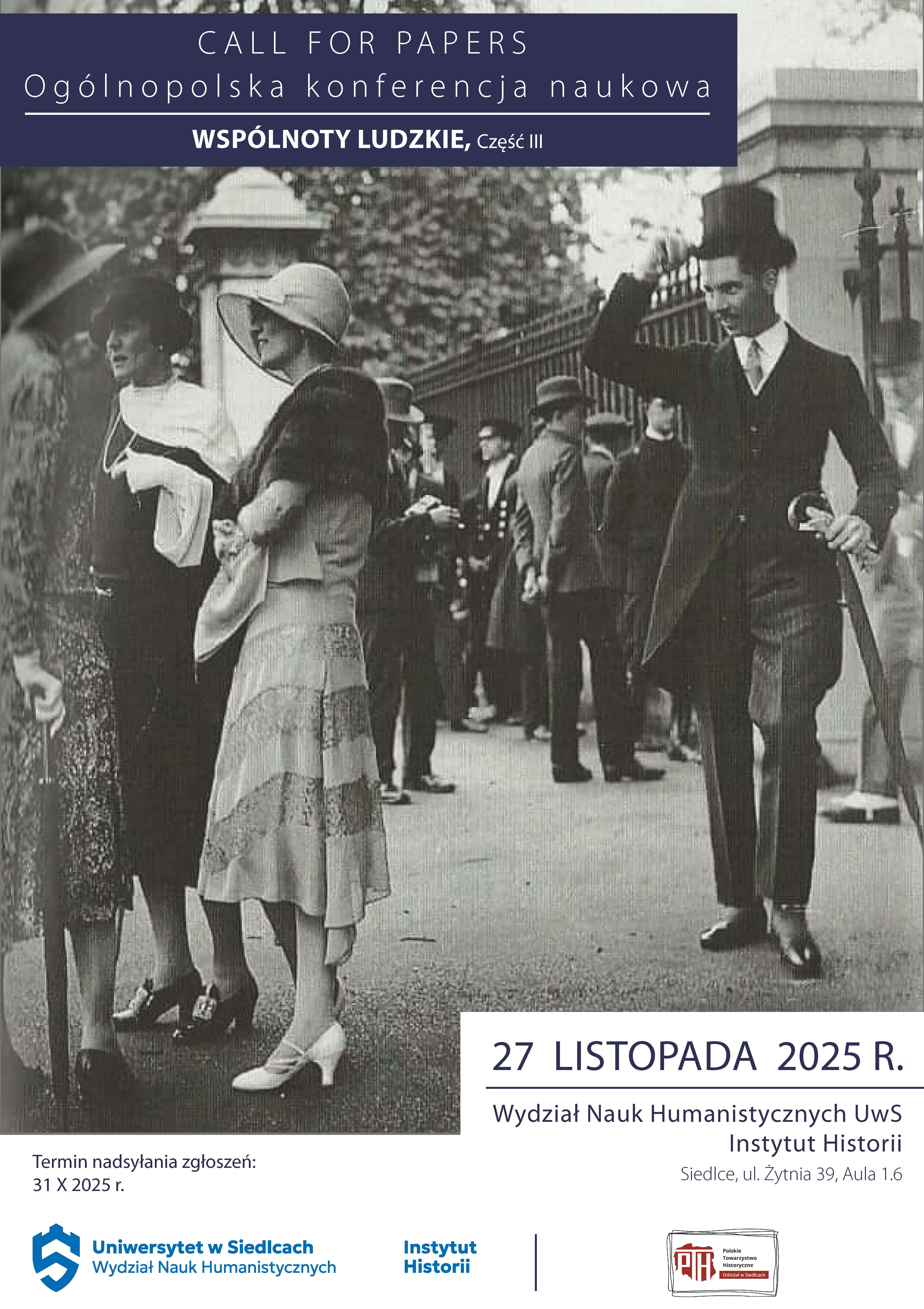 Ogólnopolska konferencja naukowa „Wspólnoty ludzkie. Dzieje – zjawiska – problemy. Cz. III„ | plakat